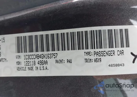 2016 Chrysler 200 Limited from USA, damaged, VIN 1C3CCCAB4GN163757